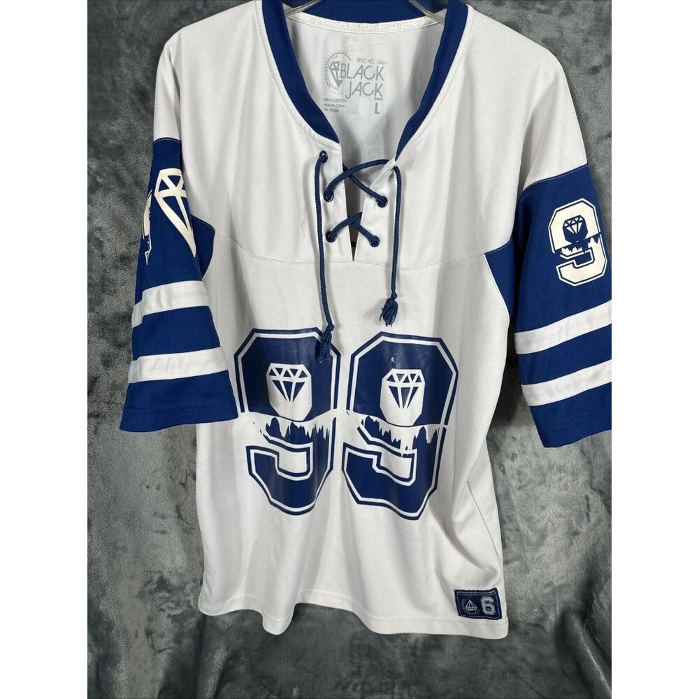 Black Jack Clothing USA Hockey/Baseball Jersey Wayne Gretzky Men’s Large - Picture 8 of 16